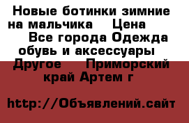 Новые ботинки зимние на мальчика  › Цена ­ 1 100 - Все города Одежда, обувь и аксессуары » Другое   . Приморский край,Артем г.